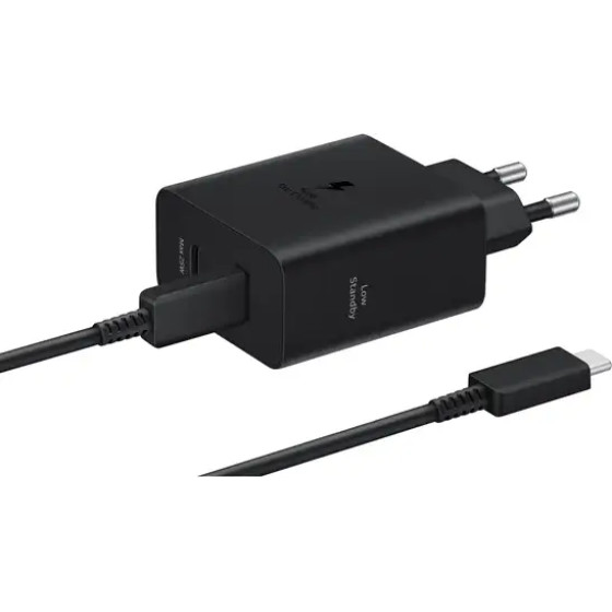 Samsung Fast Gan Travel Charger 50W Duo + Cable Type C To Type C Black - (EP-T5020XBEGEU)