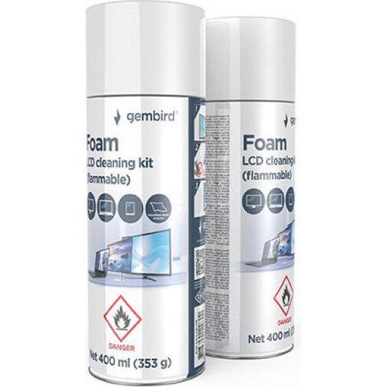 Gembird Foam Lcd Cleaning Kit (FLAMMABLE) 400ML - (CK-LCD-08)