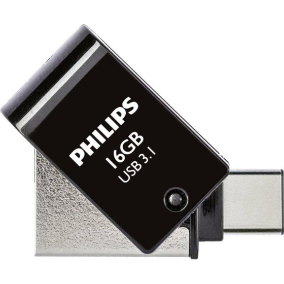 Philips 2-in-1 16GB Usb 3.1 Stick �� ������� USB-C ����� (���PHUSB16G2IN1OTGGU3C) - (PHUSB16G2IN1OTGGU3C)