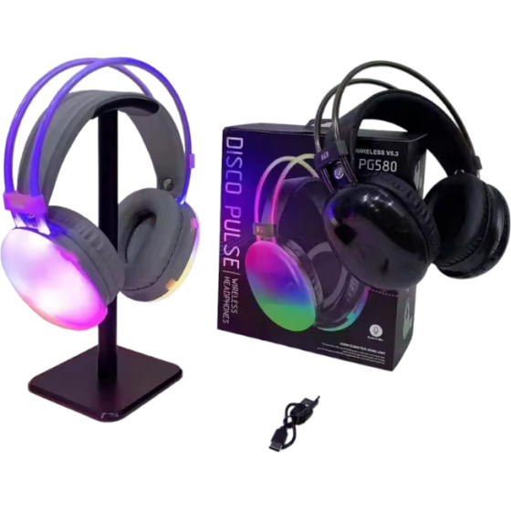 �������� ��������� Bluetooth Led - Headphones - PG580 - Rgb - 212058 - Black OEM
