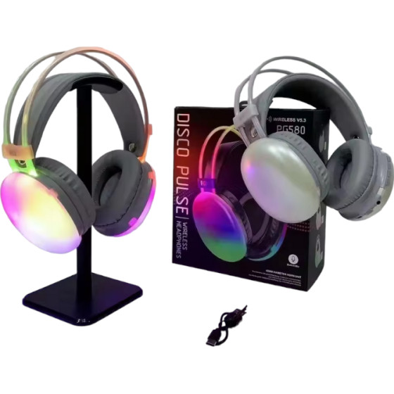 �������� ��������� Bluetooth Led - Headphones - PG580 - Rgb - 212058 - White OEM