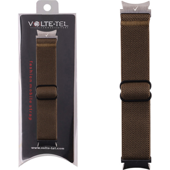 Volte-Tel ������� �������� Samsung Watch 6/6 CLASSIC/5/5 PRO/4/4 Classic 46 mm/3 41mm Elastic Braided Nylon Khaki VT118 - (5205308361012)