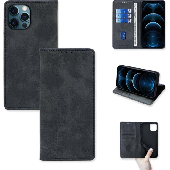 Sonique ���� ��������� Vintage Magnet Wallet Apple iPhone 12 Pro Max ����� - ����� - iPhone 12 Pro Max - ���� ���������