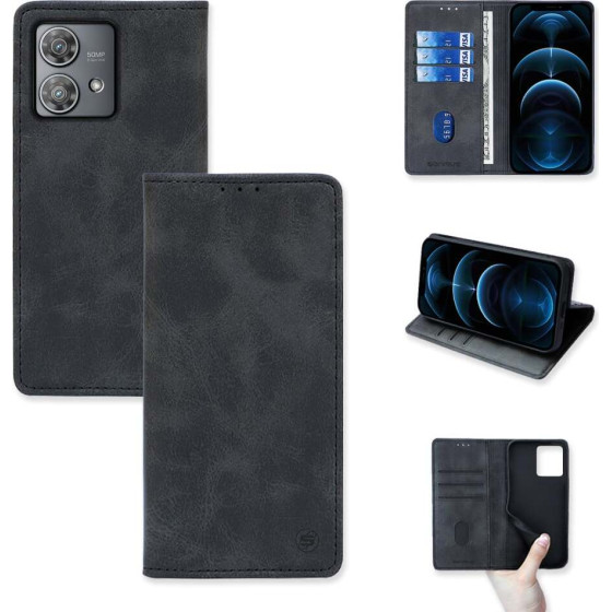 Sonique ���� ��������� Vintage Magnet Wallet Motorola Edge 40 Neo 5G ����� - ����� - Edge 40 Neo 5G - ���� ���������