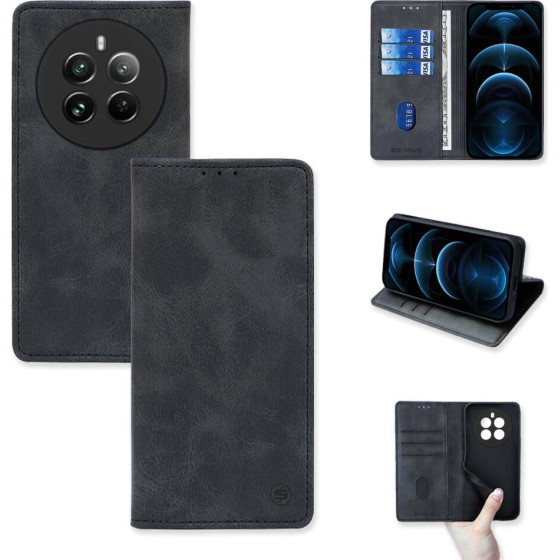 Sonique ���� ��������� Vintage Magnet Wallet Realme Realme 12 Pro 5G / Realme 12 Pro Plus 5G ����� - ����� - Realme 12 Pro 5G, Realme 12 Pro Plus 5G - ���� ���������