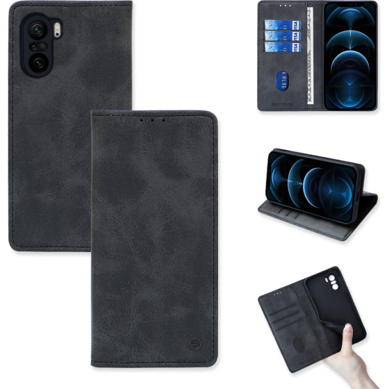 Sonique ���� ��������� Vintage Magnet Wallet Xiaomi Poco F3/Mi 11i ����� - ����� - Poco F3/Mi 11i - ���� ���������