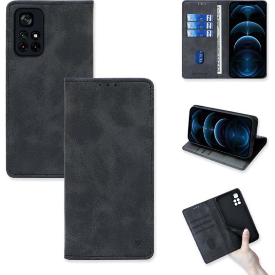 Sonique ���� ��������� Vintage Magnet Wallet Xiaomi Poco M4 Pro 5G / Redmi Note 11s 5g ����� - ����� - POCO M4 Pro 5G, Redmi Note 11s 5g - ���� ���������
