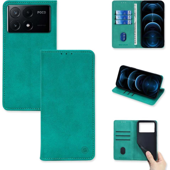 Sonique ���� ��������� Vintage Magnet Wallet Xiaomi Poco X6 Pro 5G ������� - ������� - Poco X6 Pro 5G - ���� ���������