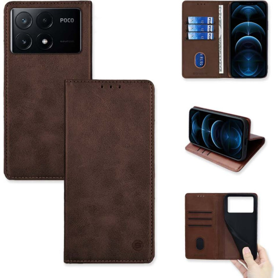 Sonique ���� ��������� Vintage Magnet Wallet Xiaomi Poco X6 Pro 5G ���� - ���� - Poco X6 Pro 5G - ���� ���������