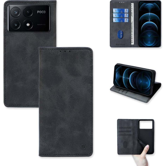 Sonique ���� ��������� Vintage Magnet Wallet Xiaomi Poco X6 Pro 5G ����� - ����� - Poco X6 Pro 5G - ���� ���������
