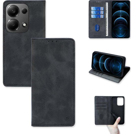 Sonique ���� ��������� Vintage Magnet Wallet Xiaomi Redmi Note 13 Pro 4G / Poco M6 Pro 4G ����� - ����� - Poco M6 Pro 4G, Redmi Note 13 Pro 4G - ���� ���������