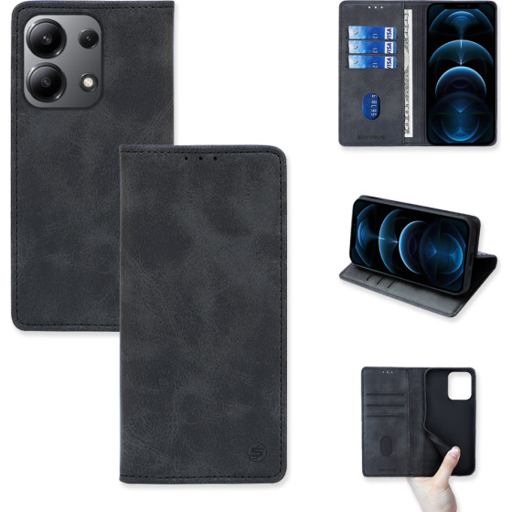 Sonique ���� ��������� Vintage Magnet Wallet Xiaomi Redmi Note 13 4G ����� - ����� - Redmi Note 13 4G - ���� ���������