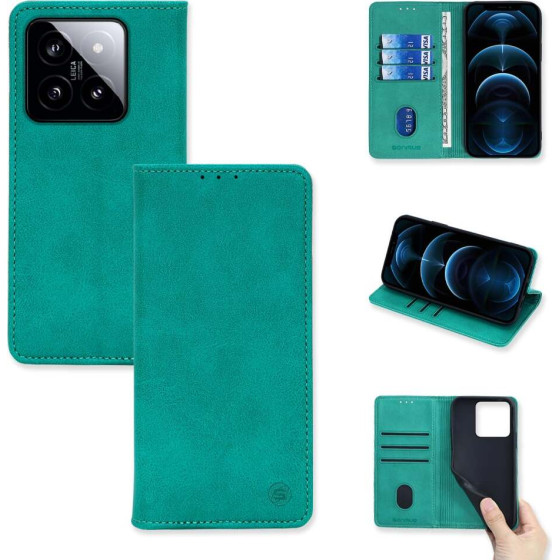Sonique ���� ��������� Vintage Magnet Wallet Xiaomi Xiaomi 14 ������� - ������� - Xiaomi 14 - ���� ���������