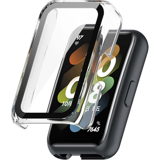 Sonique ���� ��������� PC + Tempered Glass ��� Huawei Band Band 6 / Band 7 ������� - ������� - Band 6, Band 7 - Watch Glass