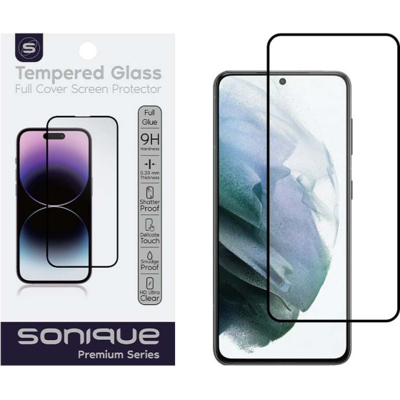 Sonique Hardy Glass Premium Series HD Full Cover 9H (fingerprint unlock) Samsung Galaxy S21 ����� - ����� - Galaxy S21