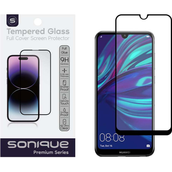 Sonique Hardy Glass Premium Series HD Full Cover 9H Huawei Y7 2019 ����� - ����� - Y7 2019