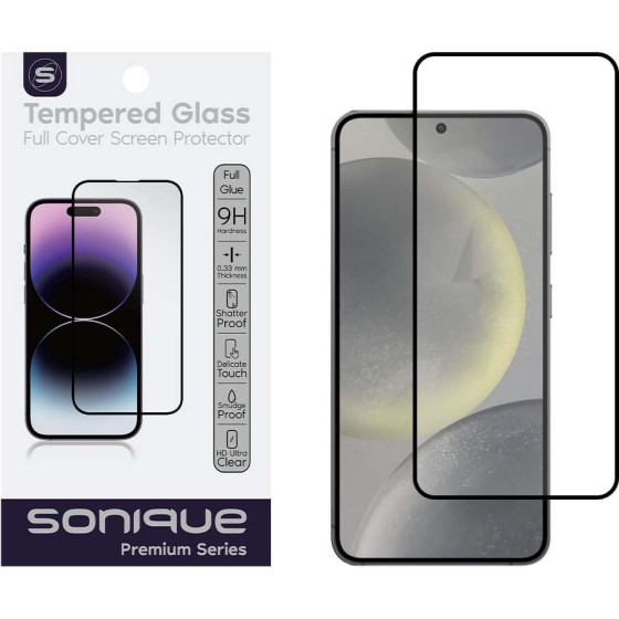 Sonique Hardy Glass Premium Series HD Full Cover 9H (fingerprint unlock) Samsung Galaxy S24 ����� - ����� - Galaxy S24