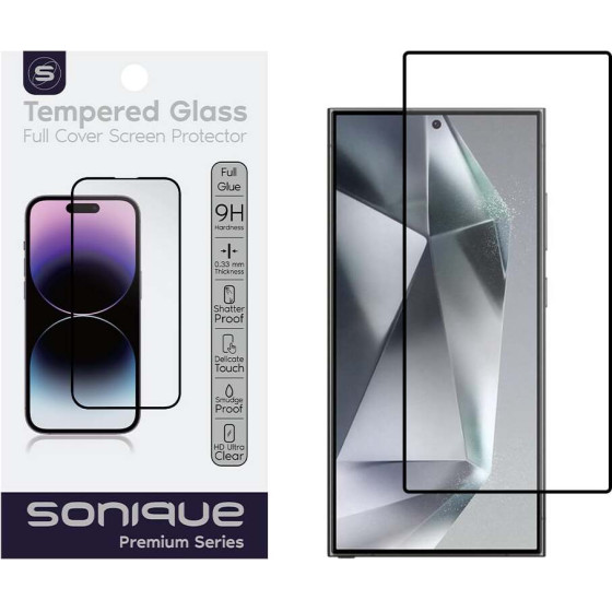 Sonique Hardy Glass Premium Series HD Full Cover 9H (fingerprint unlock) Samsung Galaxy S24 Ultra ����� - ����� - Galaxy S24 Ultra