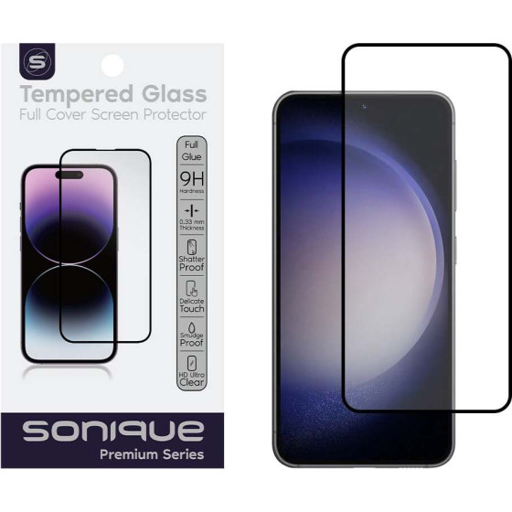 Sonique Hardy Glass Premium Series HD Full Cover 9H (fingerprint unlock) Samsung Galaxy S23 ����� - ����� - Galaxy S23