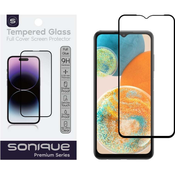 Sonique Hardy Glass Premium Series HD Full Cover 9H Samsung Galaxy A23 5G / Galaxy A23 4G ����� - ����� - Galaxy A23 4G, Galaxy A23 5G