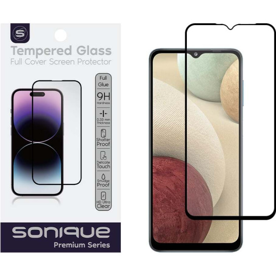 Sonique Hardy Glass Premium Series HD Full Cover 9H Samsung Galaxy A12 / Galaxy M12 ����� - ����� - Galaxy A12, Galaxy M12