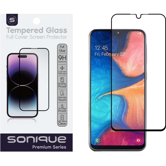 Sonique Hardy Glass Premium Series HD Full Cover 9H Samsung Galaxy A20e ����� - ����� - Galaxy A20e