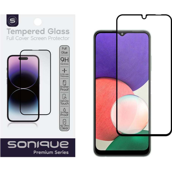 Sonique Hardy Glass Premium Series HD Full Cover 9H Samsung Galaxy A22 5G ����� - ����� - Galaxy A22 5G
