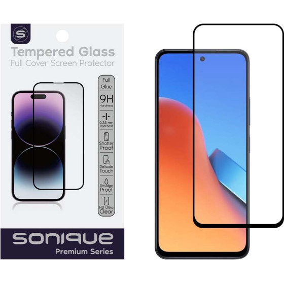 Sonique Hardy Glass Premium Series HD Full Cover 9H Xiaomi Redmi 12 4G / Redmi 12 5G ����� - ����� - Redmi 12 4G, Redmi 12 5G