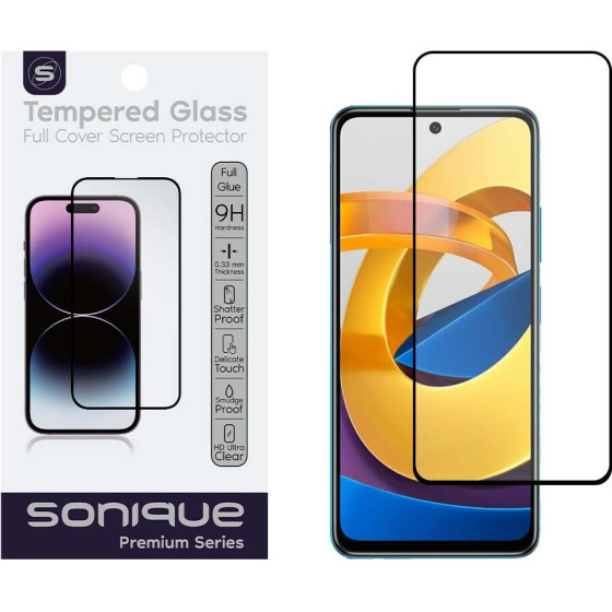 Sonique Hardy Glass Premium Series HD Full Cover 9H Xiaomi Poco M4 Pro 5G / Redmi Note 11s 5g ����� - ����� - POCO M4 Pro 5G, Redmi Note 11s 5g