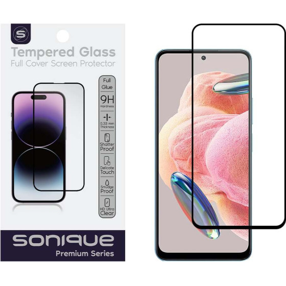Sonique Hardy Glass Premium Series HD Full Cover 9H Xiaomi Redmi Note 12 4G ����� - ����� - Redmi Note 12 4G