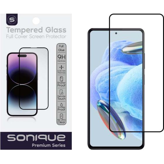 Sonique Hardy Glass Premium Series HD Full Cover 9H Xiaomi Redmi Note 12 Pro 5G / Redmi Note 12 Pro Plus ����� - ����� - Redmi Note 12 Pro 5G, Redmi Note 12 Pro Plus
