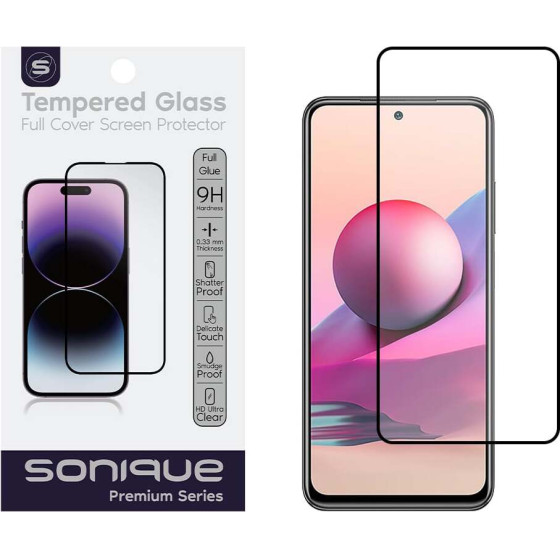 Sonique Hardy Glass Premium Series HD Full Cover 9H Xiaomi Redmi Note 10 / Redmi Note 10s / Poco M5s ����� - ����� - Poco M5s, Redmi Note 10, Redmi Note 10s