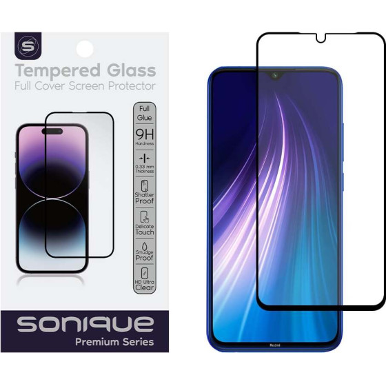 Sonique Hardy Glass Premium Series HD Full Cover 9H Xiaomi Redmi Note 8T ����� - ����� - Redmi Note 8T