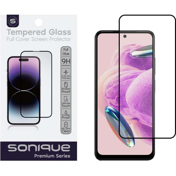 Sonique Hardy Glass Premium Series HD Full Cover 9H Xiaomi Redmi Note 12s ����� - ����� - Redmi Note 12s