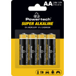 Powertech ��������� ��������� Super Alkaline AA, 1.5V, 4��� - (PT-1214)