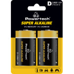 Powertech ��������� ��������� Super Alkaline LR20, 1.5V, 2��� - (PT-1217)