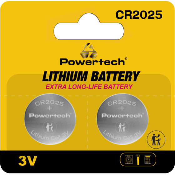 Powertech ��������� ������ CR2025, 3V, 2��� - (PT-1212)