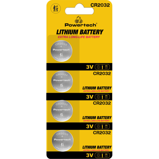 Powertech ��������� ������ CR2032, 3V, 4��� - (PT-1210)