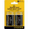 Powertech ��������� Zinc Carbon Super Heavy Duty R20 1.5V, 2��� - (PT-1222)