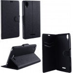 ���� SONY XPERIA T3 D5103 LINE LEATHER-TPU BOOK STAND BLACK VL