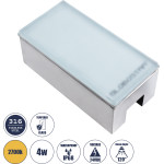 GloboStar Cybolithos ������� ��������� ���� ������� Led 4W 520lm 120� Dc 24V ��������� IP68 IK06 �20 x �10 x �8cm 2700K Dimmable - Tempered ��������� ����� & ���������� ������ - Bridgelux Chip - 3 ������ ������� - (60949)