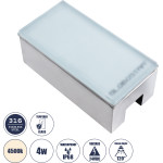 GloboStar Cybolithos ������� ��������� ���� ������� Led 4W 530lm 120� Dc 24V ��������� IP68 IK06 �20 x �10 x �8cm 4500K Dimmable - Tempered ��������� ����� & ���������� ������ - Bridgelux Chip - 3 ������ ������� - (60950)