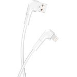 Maxlife Angled Usb To Lightning Data Cable 1m 2,4A White - (MXUC-09)