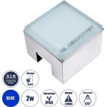GloboStar Cybolithos ������� ��������� ���� ������� Led 2W 200lm 120� Dc 24V ��������� IP68 IK06 �10 x �10 x �8cm ���� Dimmable - Tempered ��������� ����� & ���������� ������ - Bridgelux Chip - 3 ������ ������� - (60946)