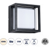 GloboStar Majestic ��������� ������������ ����������/���������� ����� Led 10W 1050lm 120� AC175-265V ��������� IP65 - �������� ���� - ������ ����� 4500K - �17 x �17 x �9cm - ����� - Bridgelux Chip 3 ������ ������� - (60773)
