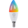 GloboStar ������ ����� Led E14 C37 ������ Smart Home Wifi 5.5W 550lm 260� Ac 220-240V IP20 �3.7 x �11cm RGB+Cct - �������� �������� & Dimming ���� ��������� Tuya - Bridgelux Chip 3 ������ ������� - (60488)