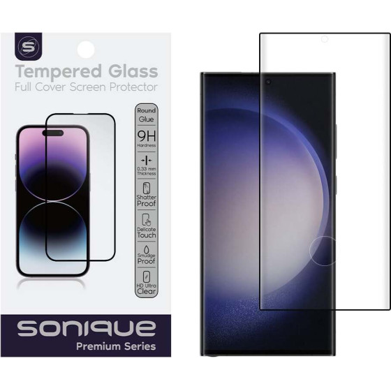Sonique Curvy Glass Premium Series Hd Full Cover 9H (Fingerprint unlock) Samsung Galaxy S23 Ultra �����