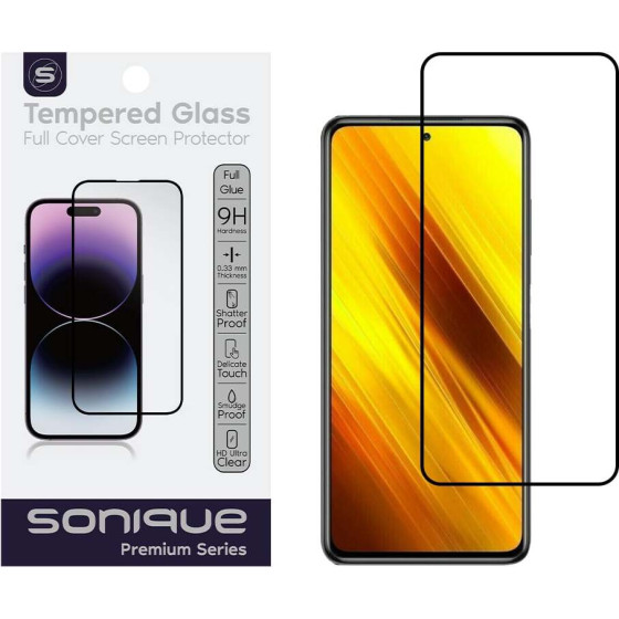 Sonique Hardy Glass Premium Series Hd Full Cover 9H Xiaomi Poco X3 Nfc / Poco X3 Pro / Poco X4 Pro 5G �����