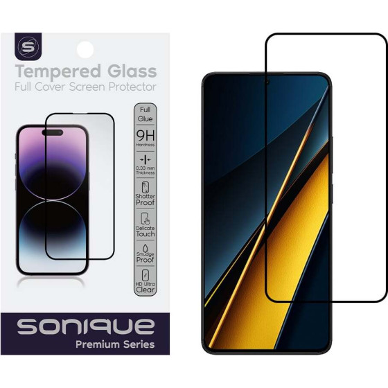 Sonique Hardy Glass Premium Series Hd Full Cover 9H Xiaomi Poco X6 5G / Poco X6 Pro 5G �����