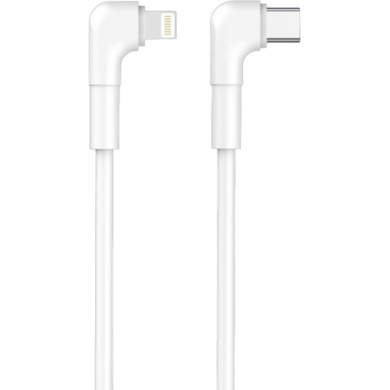 Maxlife Angled Type C To Lightning Data Cable 1m 27W White - (MXUC-09T)